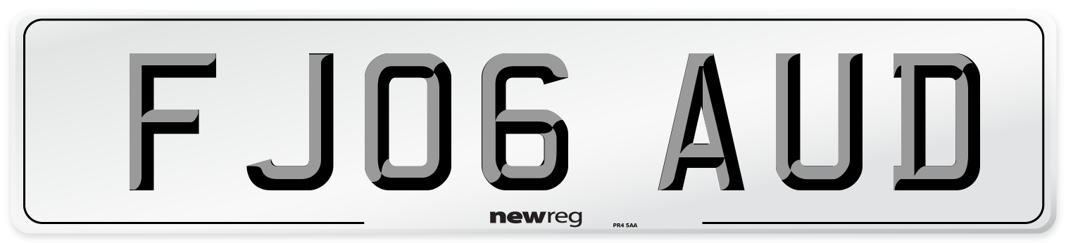 FJ06 AUD Number Plate from New Reg